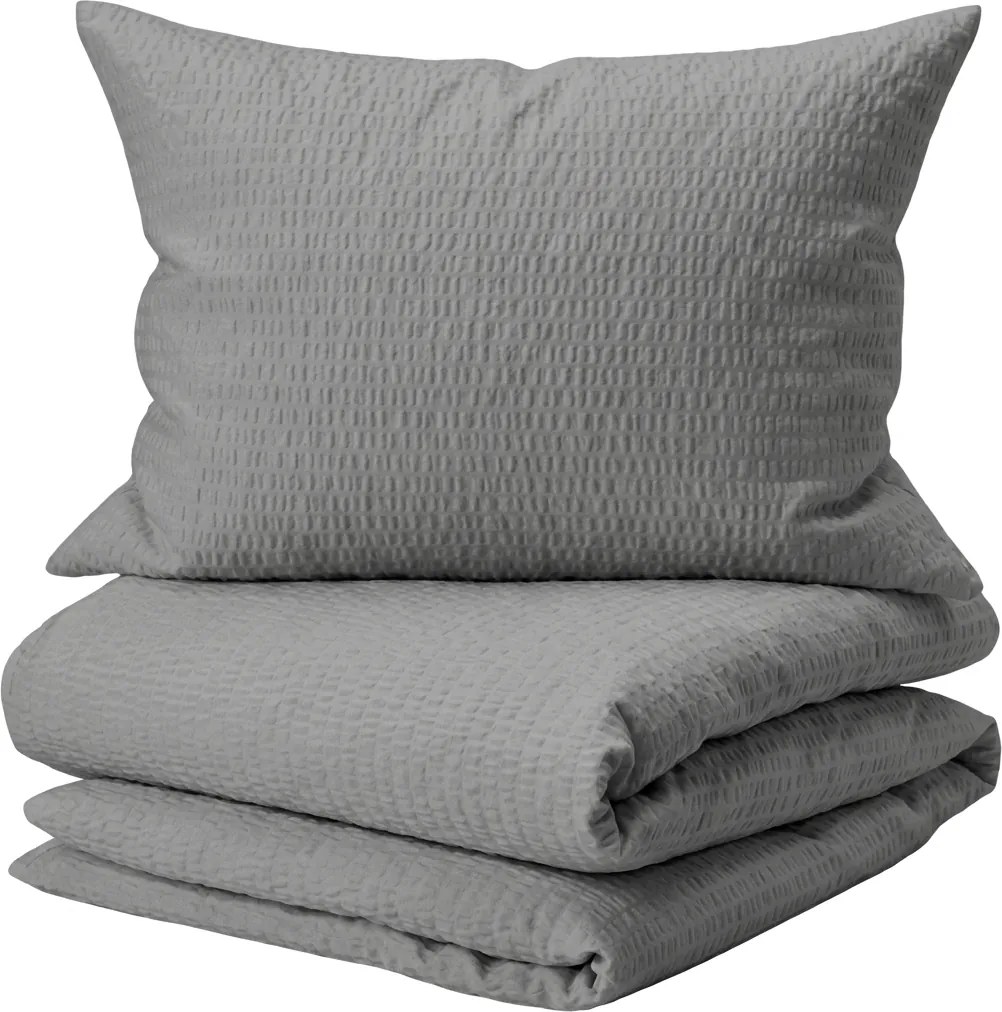 Lenjerie de pat din crepon DENYX BLEND gri, fermoar Dimensiune lenjerie de pat: 70 x 90 cm | 140 x 220 cm