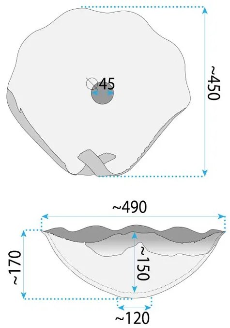 Lavoar ceramic pentru blat REA HM-22 Handmade ART