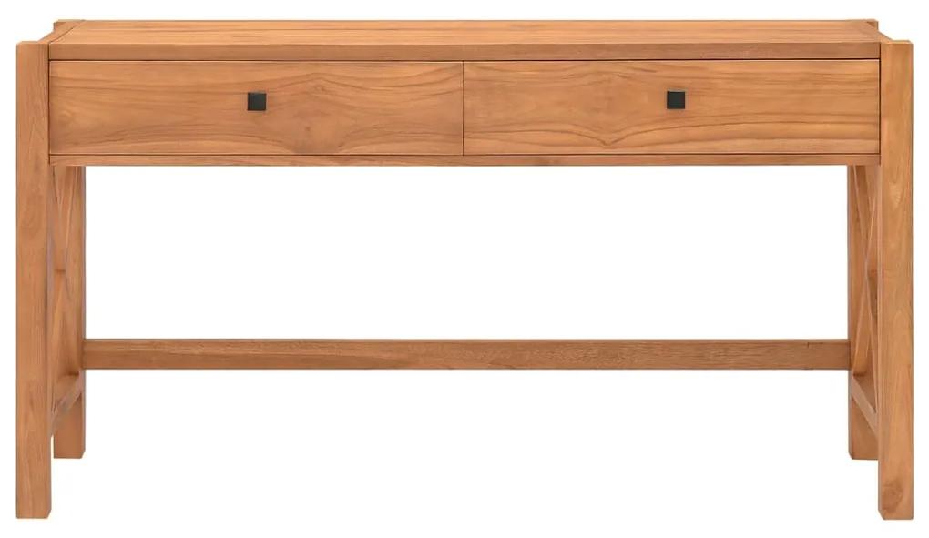 Birou cu sertare, 120x40x75 cm, lemn masiv de tec