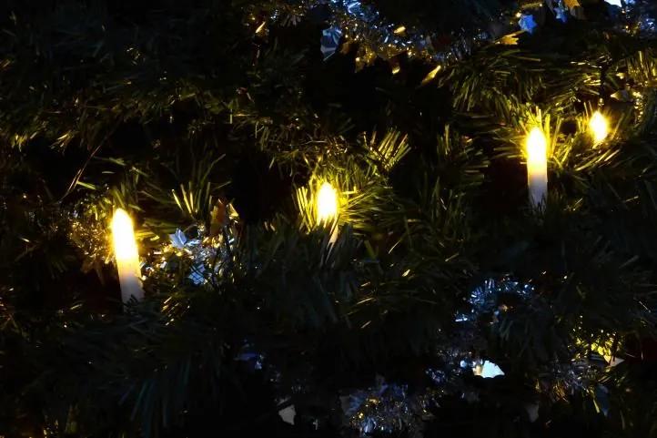 Lumânări clasice pentru pomul de Crăciun - LED alb cald