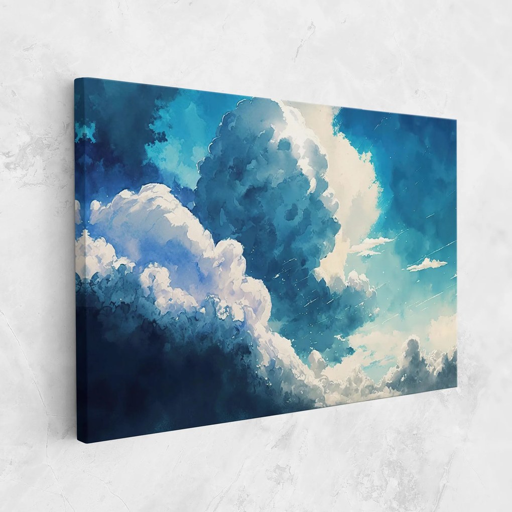 Tablou Canvas, 80x120cm, Dormitor si Living, Peisaje, Nori, White Blue Clouds Art