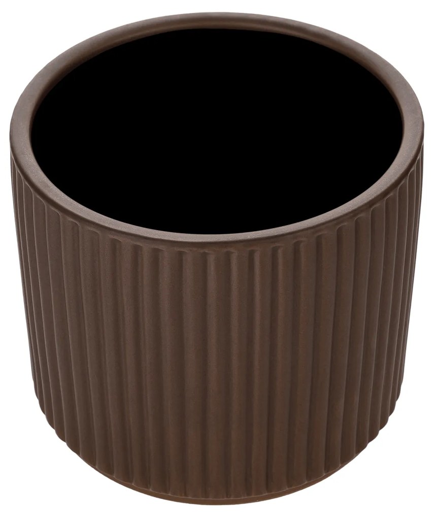 Ghiveci de ceramică, maro mat, KELSO TIP 2