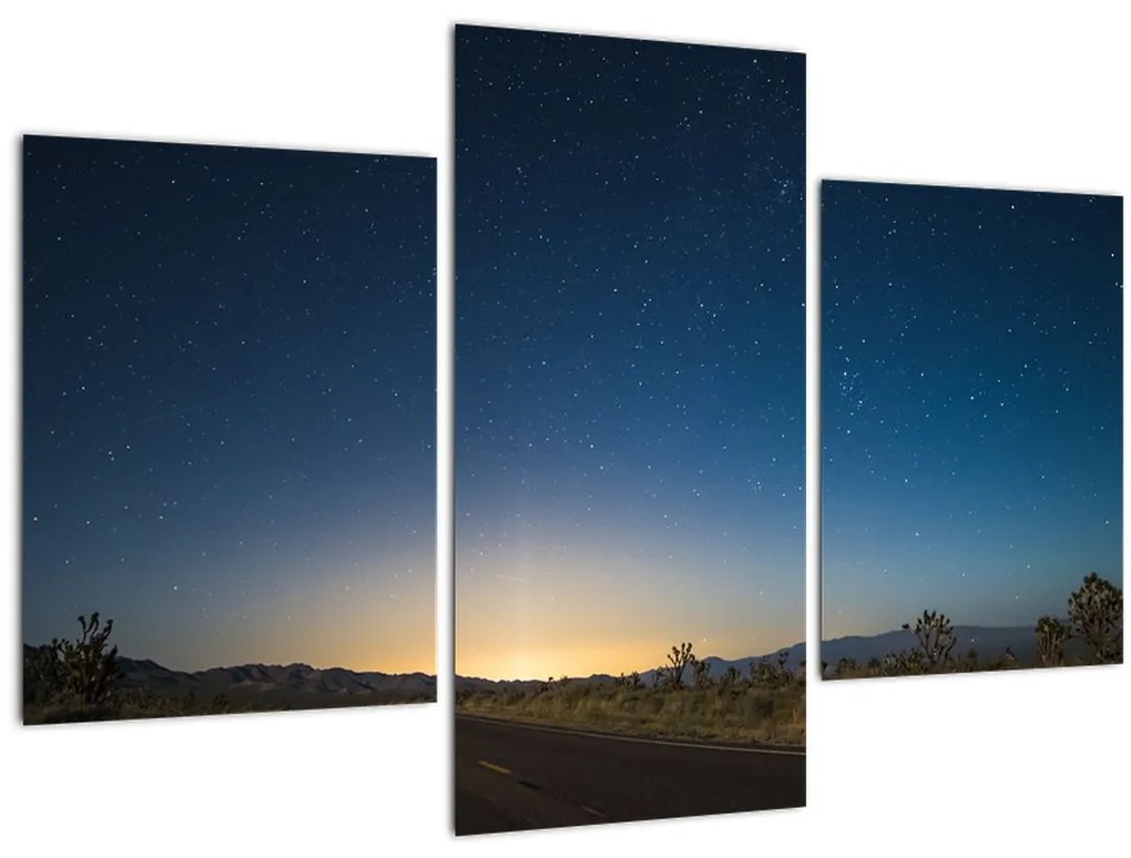 Tablou - Cer de noapte deasupra drumului (90x60 cm)