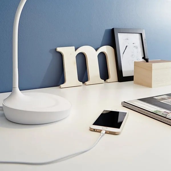 Markslöjd 106093 - LED Lampă de masă dimmabilă cu USB SWAN LED/4,6W/230V