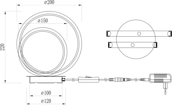 ONLI - Lampă de masă LED NOELIA LED/10W/230V 22 cm aurie
