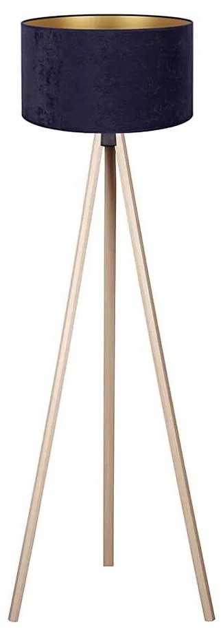 Lampadar VELVET 1xE27/60W/230V bej/albastru Brilagi