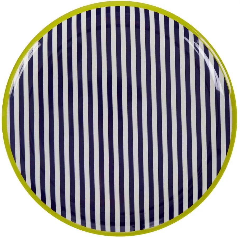 Farfurie Premier Housewares Mimo Stripes, ⌀ 36 cm, alb - negru