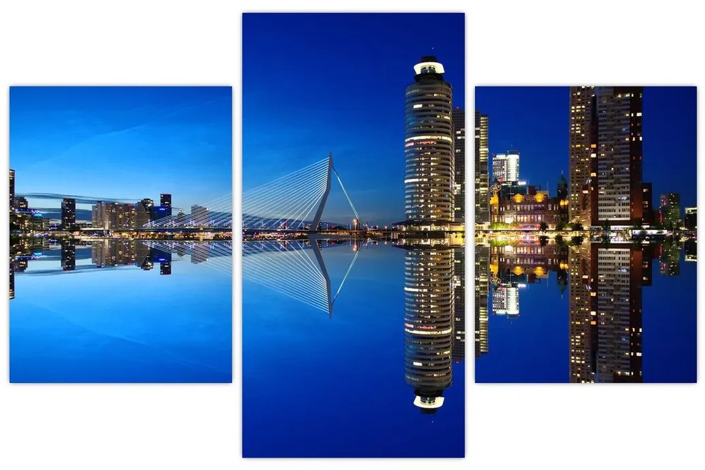 Tablou - Rotterdam nocturn (90x60 cm)