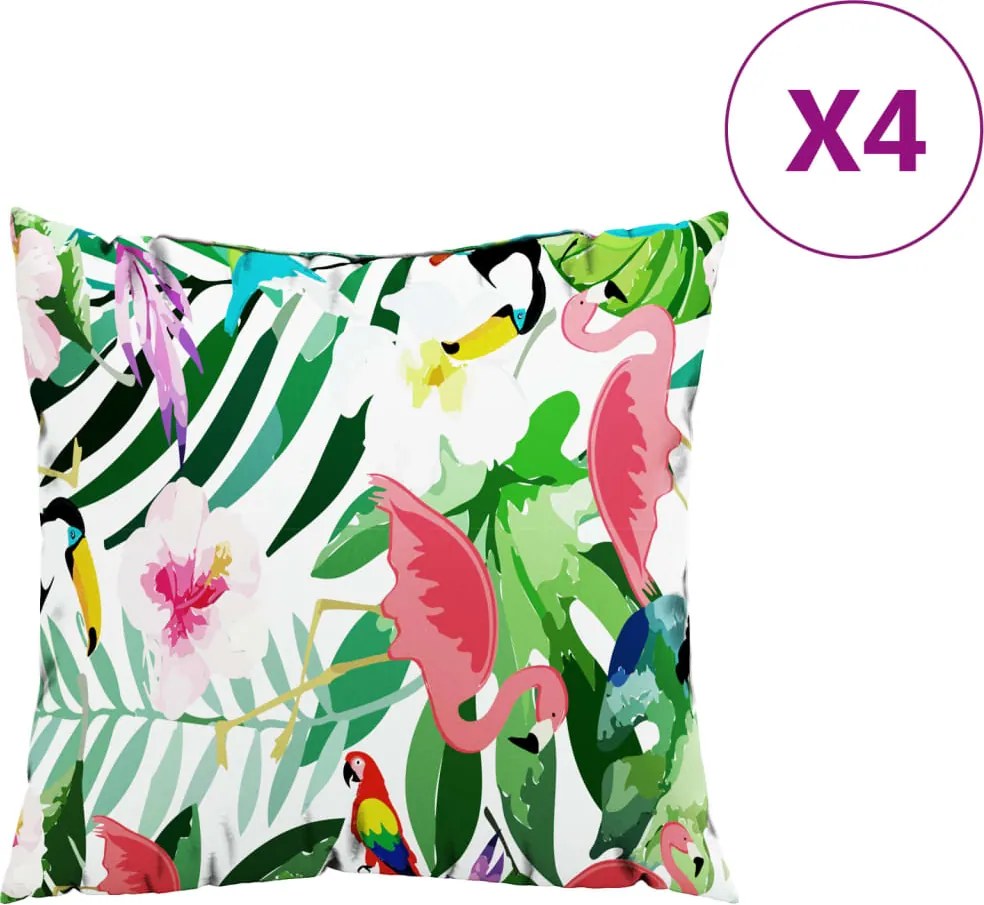 vidaXL Perne decorative, 4 buc, multicolor, 60x60 cm, textil