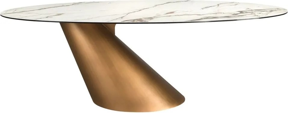 Masa ovala design LUX Marble 110x240cm