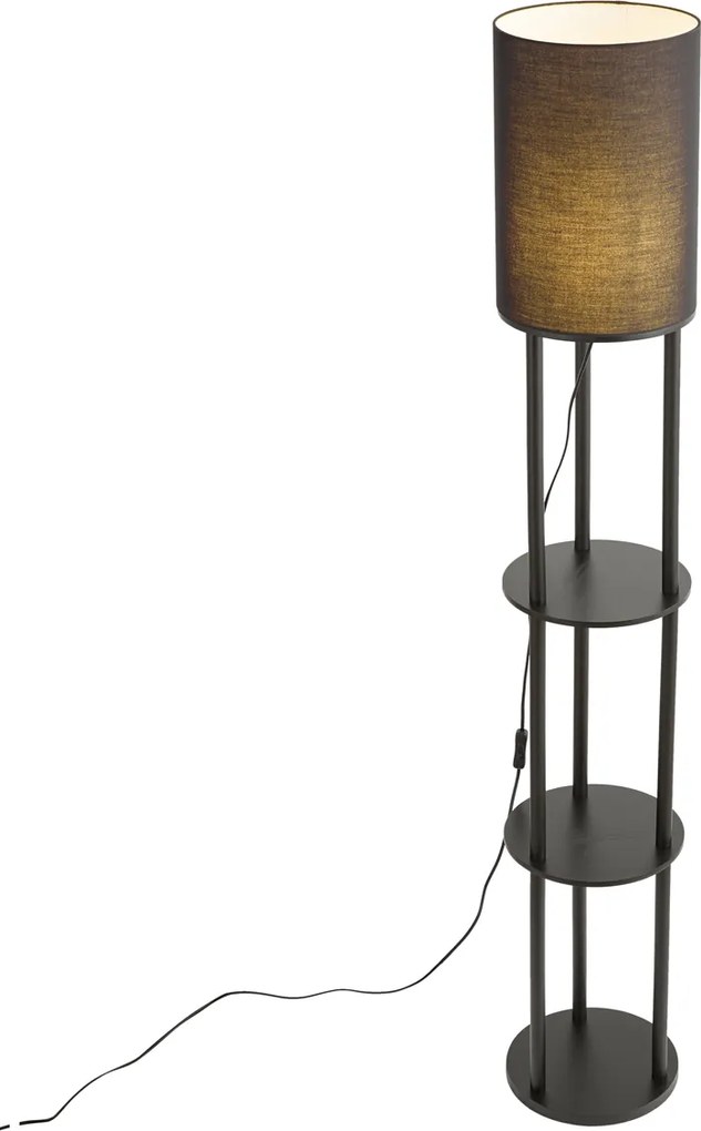 Lampă de podea inteligentă neagră incl. WiFi A60 - Stojon