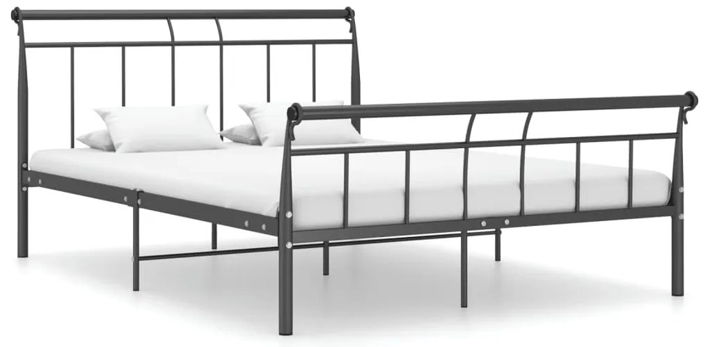 vidaXL Cadru de pat, negru, 140x200 cm, metal