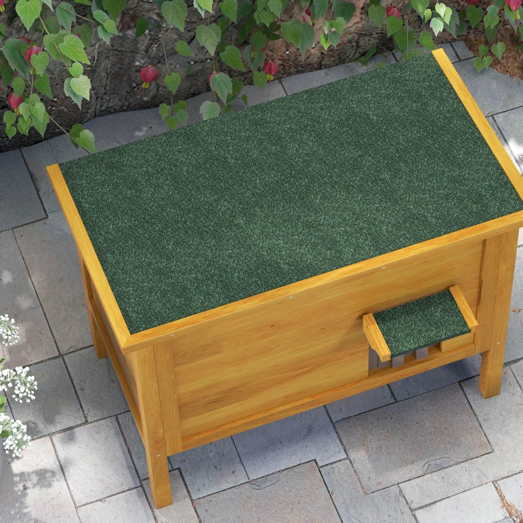 PawHut Casă pentru Pisici Exterioară cu Spumă Izolantă, Acoperiș Deschizabil, Lemn Masiv, 85 x 50 x 68,5 cm, verde | Aosom Romania