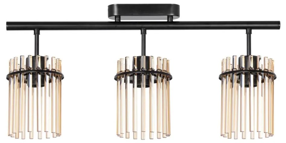 Lustră aplicată 3xE27/60W/230V negru/bej