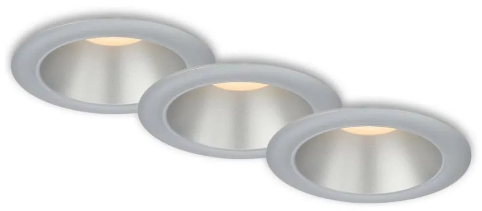 SET 3x corp de iluminat LED încastrat pentru baie Briloner 7041-034 LED/4,9W/230V argintiu