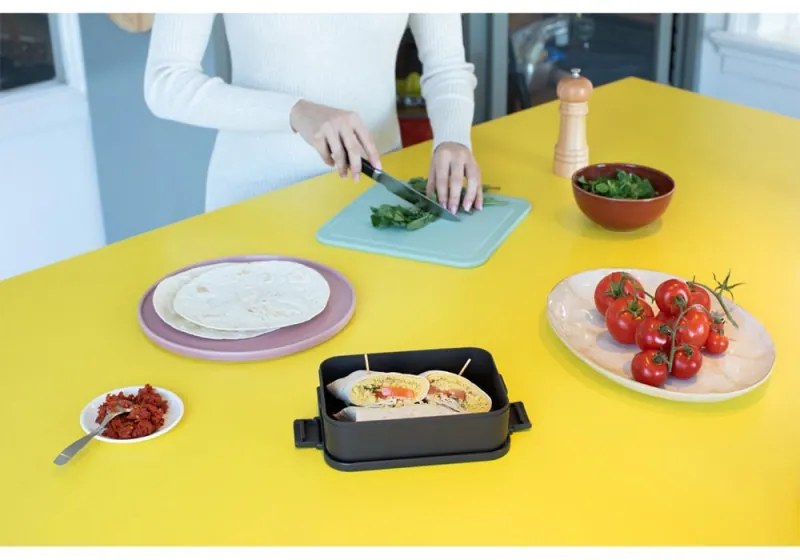 Cutie alimentara Brabantia Make&Take 1006281, 1.1 L, Fara BPA, Gri inchis