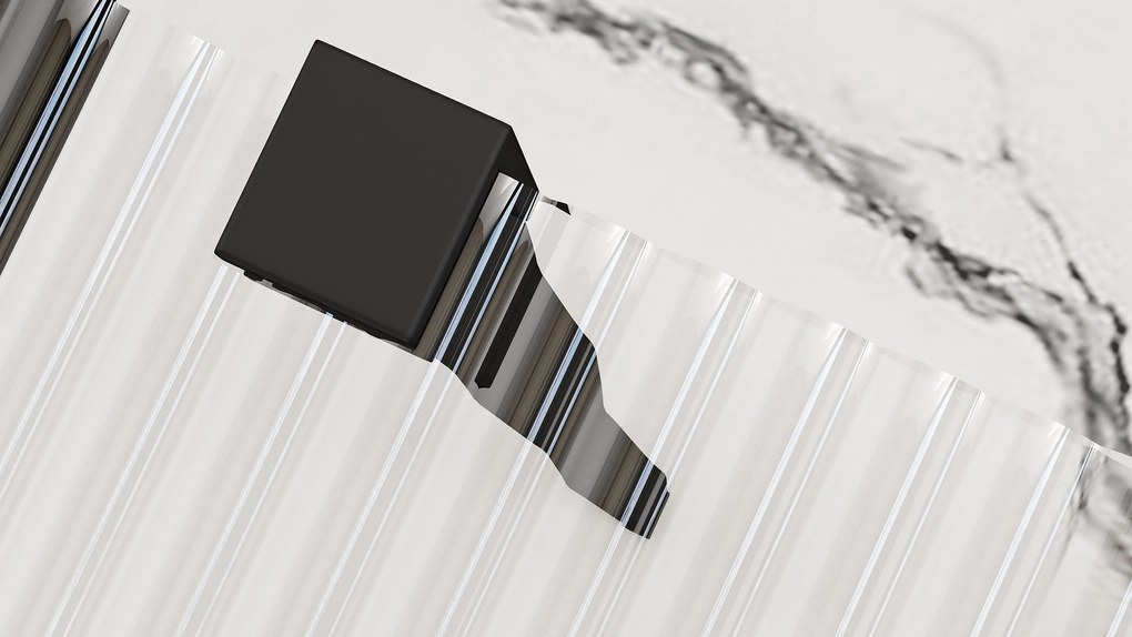 Paravan de dus Rea Aero Intimo Black Mat 100