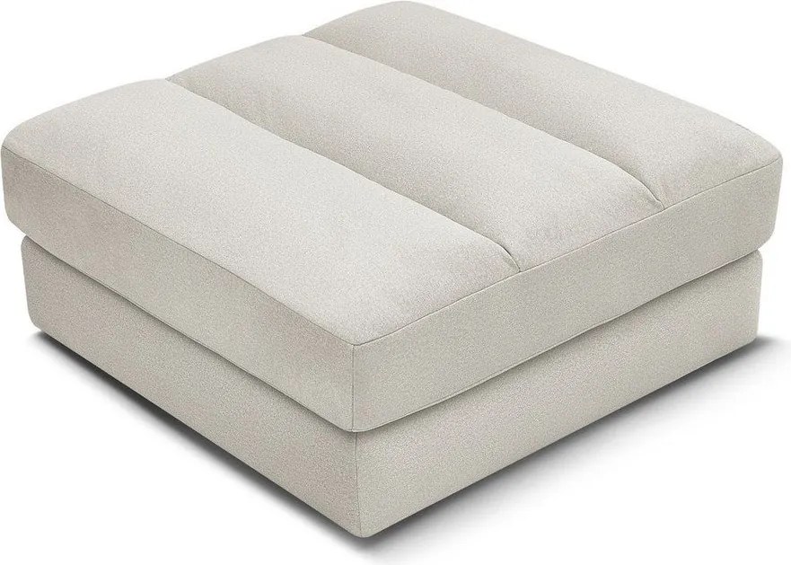 Taburet bej cu tapițerie din catifea Sierra – Bobochic Paris