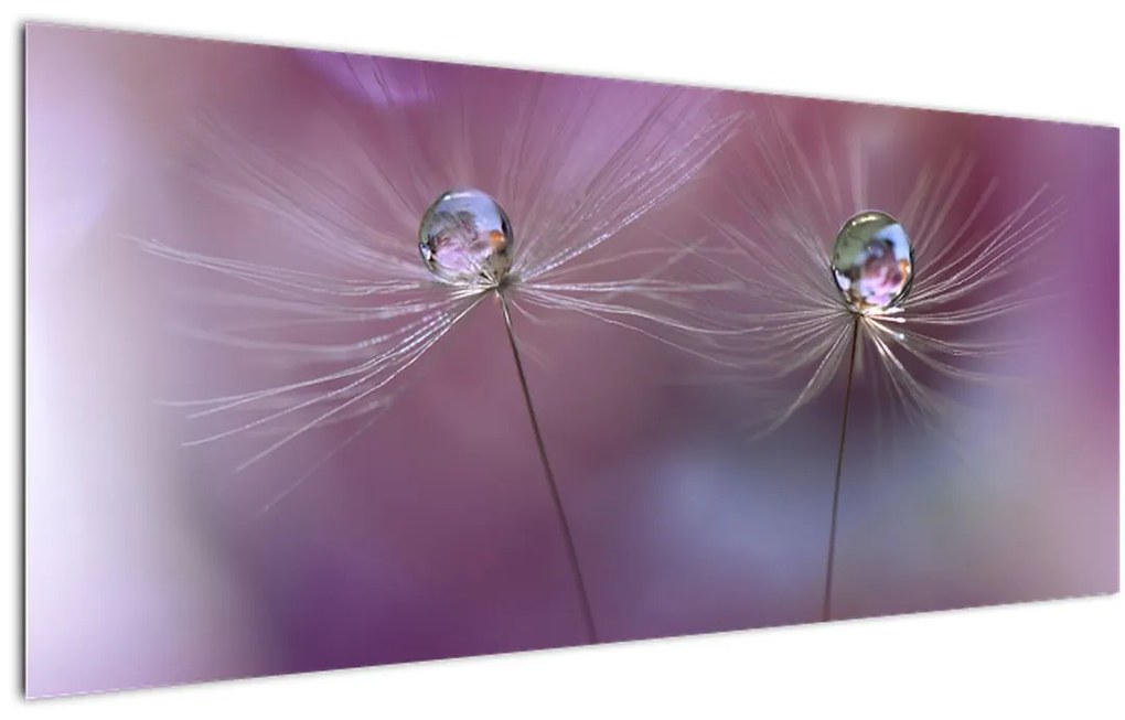 Tablou cu picături pe puf (120x50 cm)