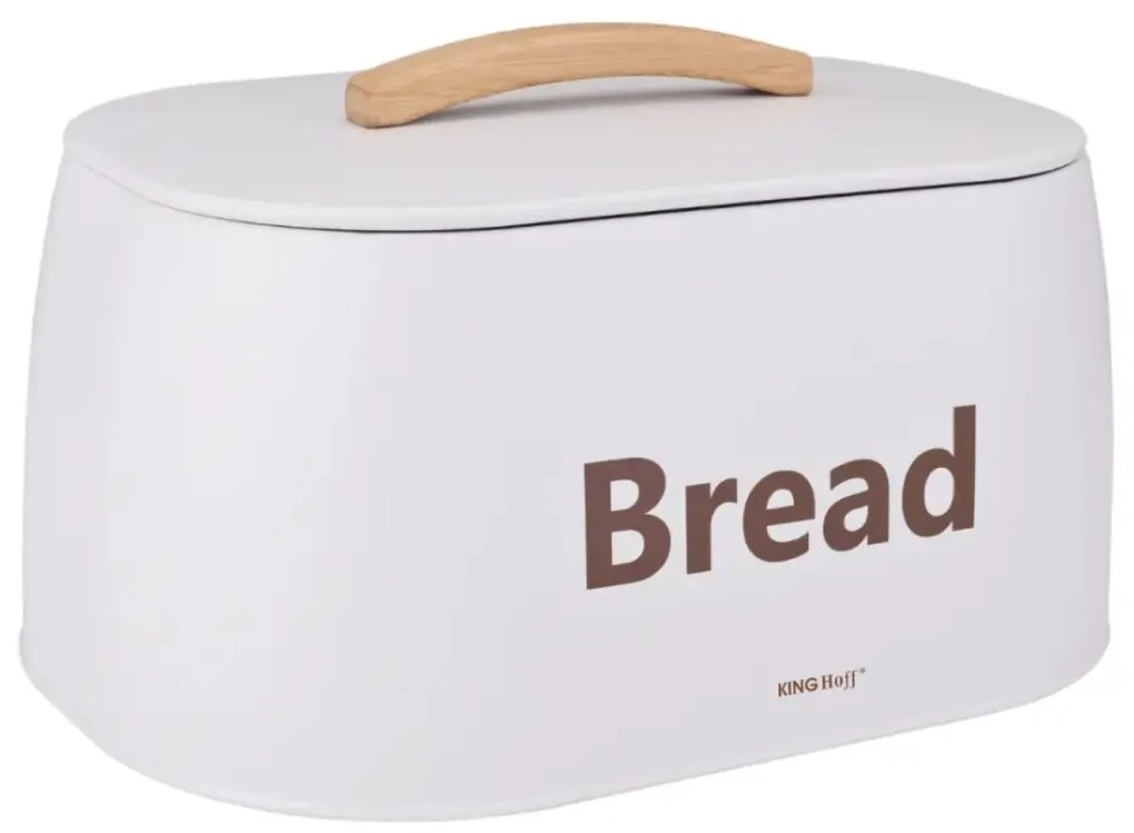 Cutie pentru pâine din metal, 34×24×18.5 cm, albă, Kinghoff KH-1947