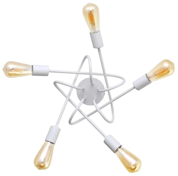 Lustră aplicată pentru copii OXFORD 5xE27/15W/230V alb