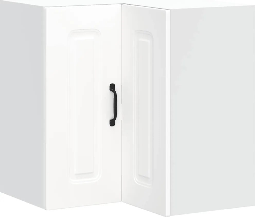 vidaXL Dulap de colț de bucătărie „Kalmar” lemn prelucrat alb