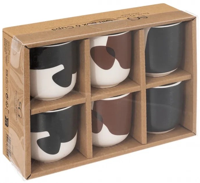 Set 6 cani espresso Olme, ceramica, multicolor, 100 ml