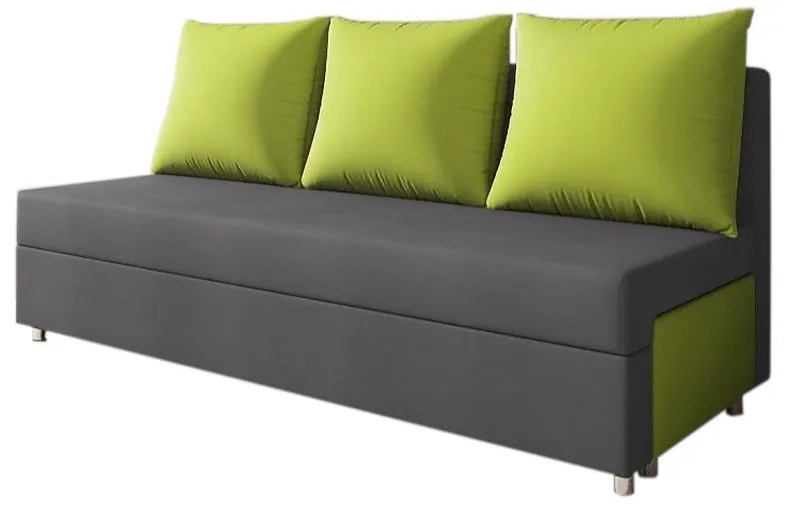 Supermobel Canapea tapițată RITA, gri+verde (alova 48/alova 42)