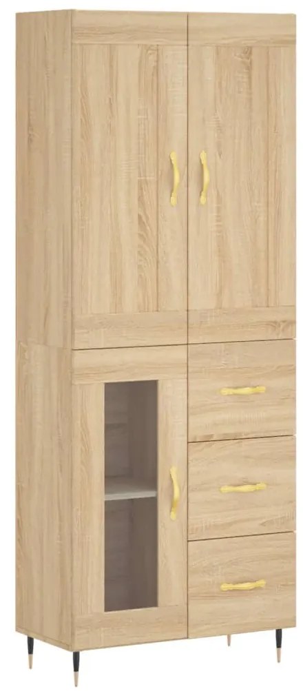 3199924 vidaXL Dulap înalt, stejar sonoma, 69,5x34x180 cm, lemn compozit