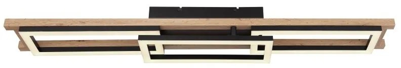 Plafoniera LED design modern ILLA negru, maro 100x13,5cm