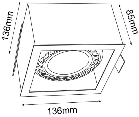 Brosline 3273 - Plafonier CAGE 1xGU10/18W/230V, alb