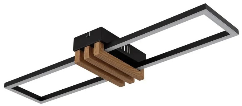 Plafoniera LED riflaj aluminiu cu efect de lemn DAKARI I