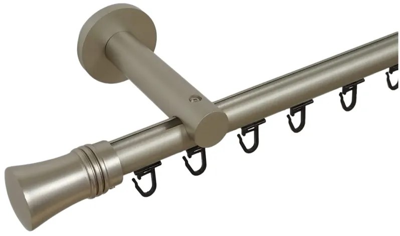 Galerie simpla prindere perete teava profil 19 mm capri crom mat (Alege marime: 280 cm)