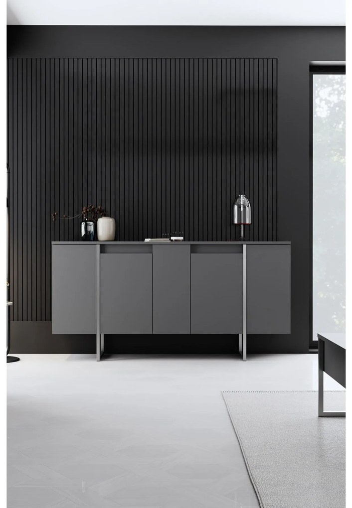 Mobilier living Luna set (antracit + Argintiu) . 1102304