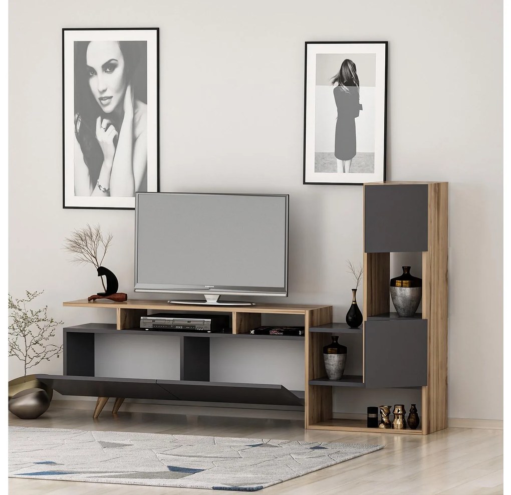 Mobilier living Patovi 2 (Nuc + antracit) . Promo -38%. 1095635