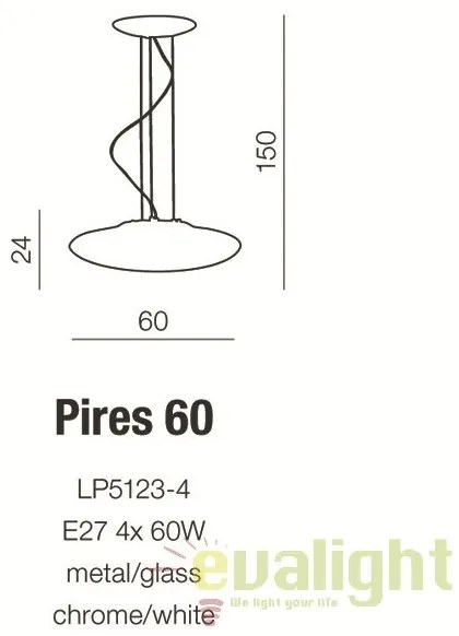 Lustra design modern 60cm Pires