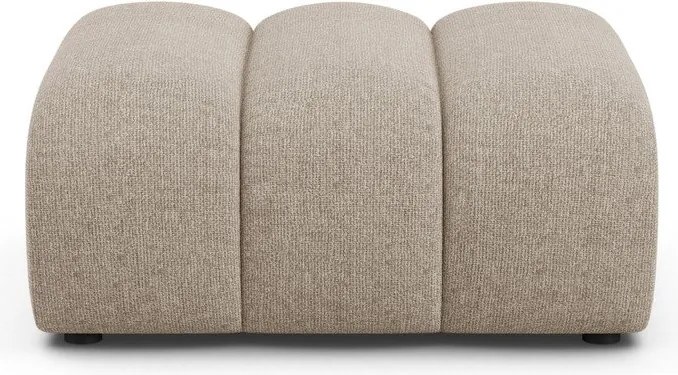 Taburet bej cu tapițerie din chenille Lupine – Micadoni