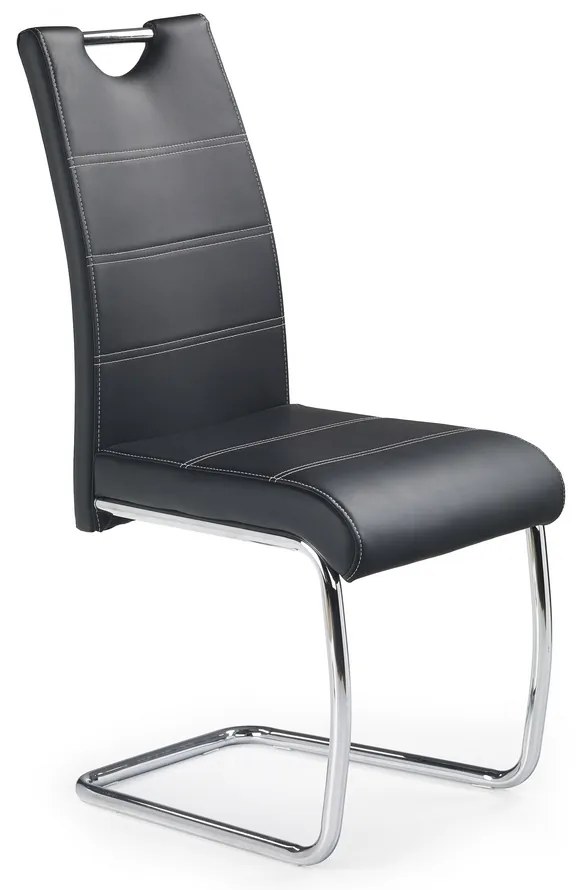 Scaun de bucaterie Amalia, negru/argintiu