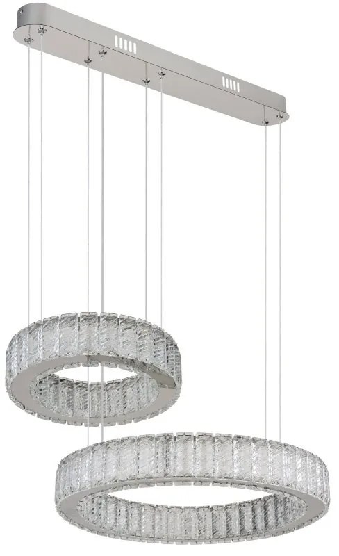 Lustra suspendata cu telecomanda design modern Mucky crom 50cm