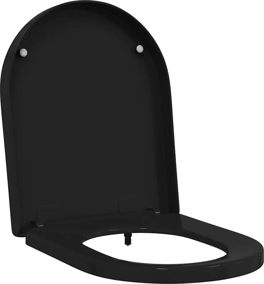 vidaXL Capacul de toaletă Negru 48 x 36,5 x 4,5 cm Polipropilenă