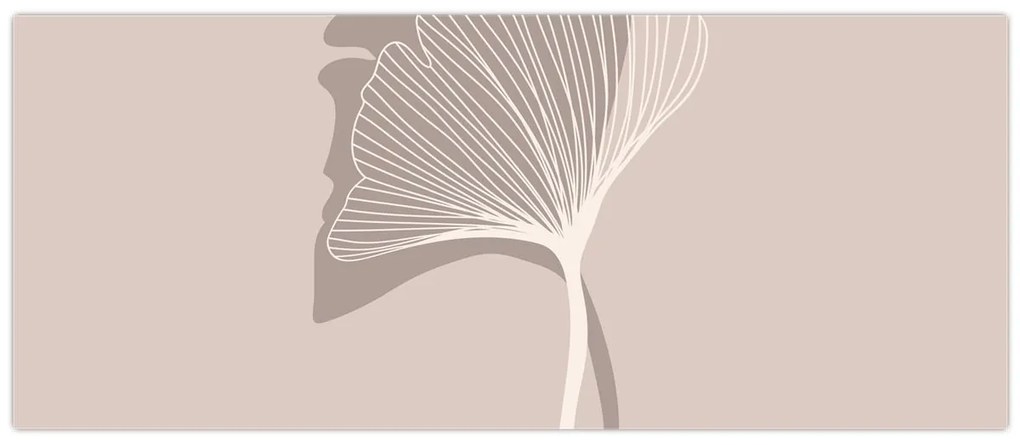 Tablou - Frunze bej N⁰4 (120x50 cm)