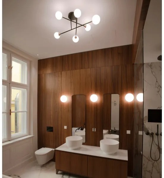 Lustră aplicată Orion DL 7-786/6 SNOWWHITE 6xG9/20W/230V d. 84 cm negru/auriu