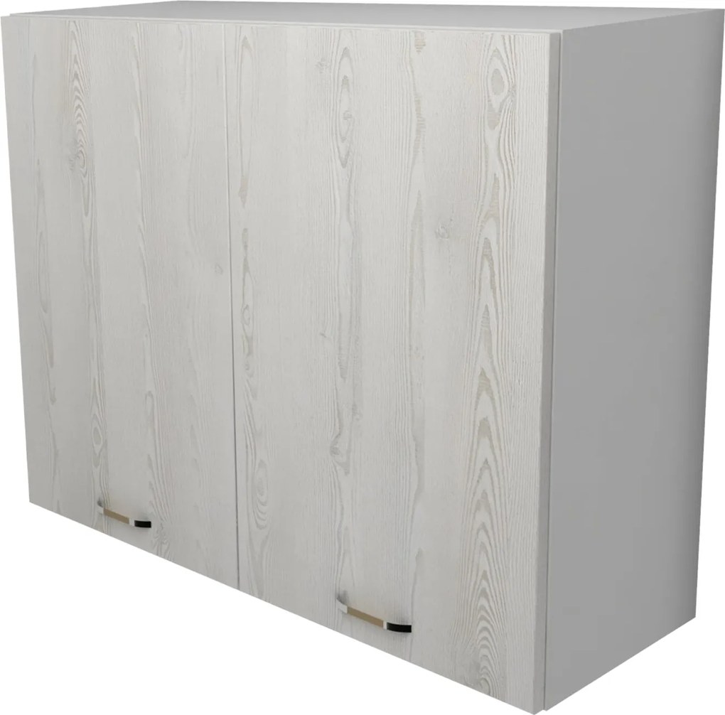 Corp Superior Lecce, 2 Usi, Pin Alb/Alb, 80 x 30 x 65 cm