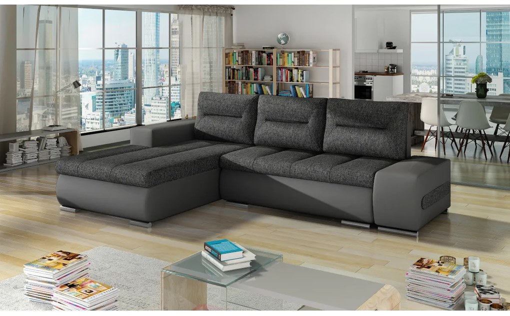 Supermobel Colțar extensibil OTTAVIO, 275x85x180, sawana 14/soft 17, colţ stânga