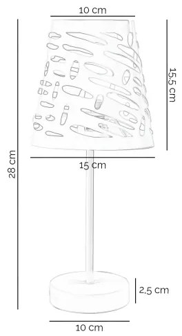 Lampă de masă ONLI RICKY 1xE14/10W/230V 28 cm alb