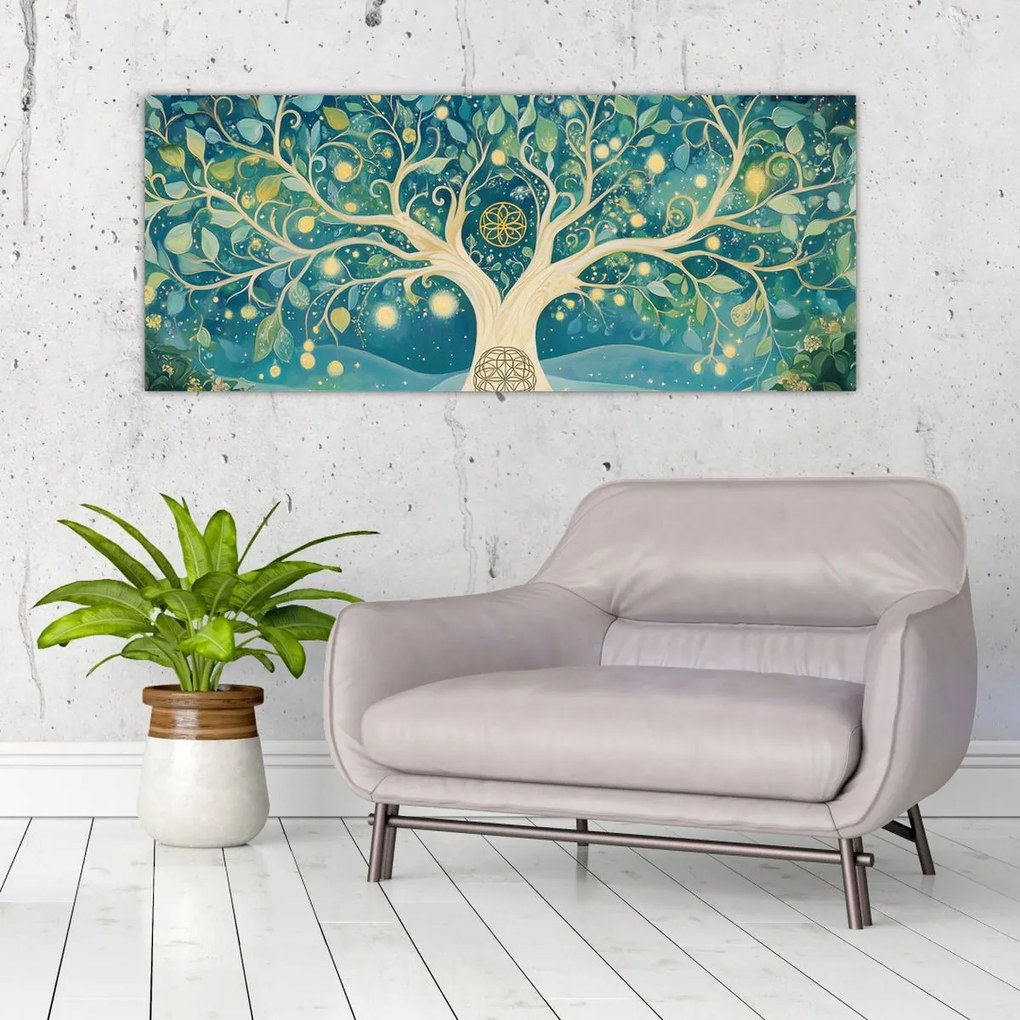 Tablou – Arbore magic cu spirale (120x50 cm)