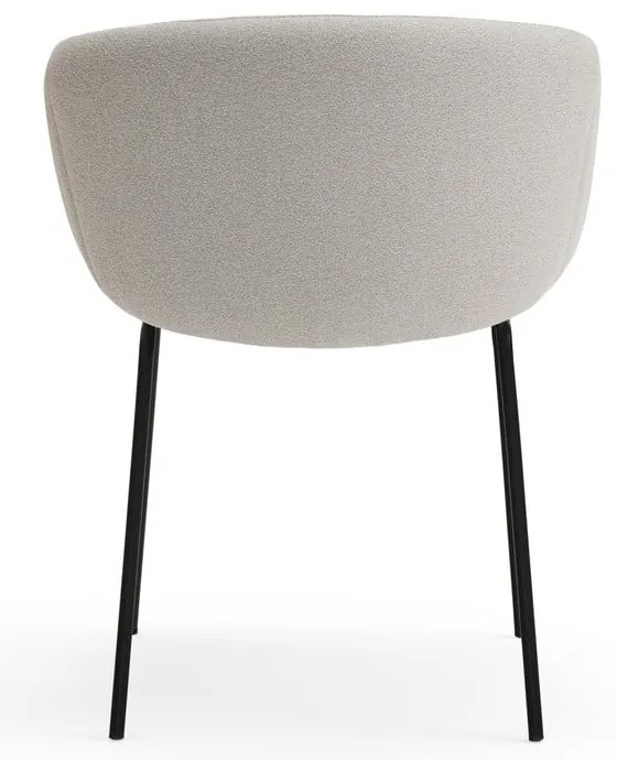 Scaun de sufragerie gri deschis tapițat Add – Teulat