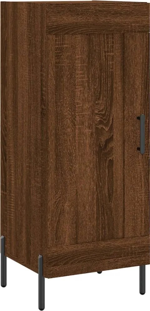 vidaXL Servantă, stejar maro, 34,5x34x90 cm, lemn compozit