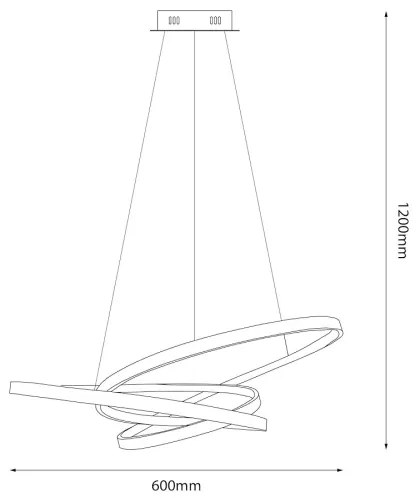 Lustră LED pe cablu EMPOLI LED/55W/230V negru