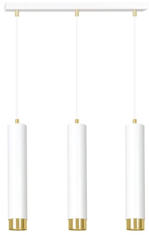 Lustra moderna cu spoturi stil minimalist KIBO 3 alb/auriu